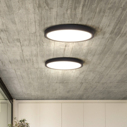 Solight LED osvětlení s dálkovým ovladačem Estela Black, 36W, 2700lm, 30cm, změna chromatičnosti, stmívatelné