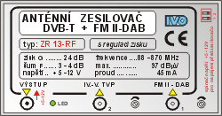 IVO 	ZR13-RF.S anténní zesilovač