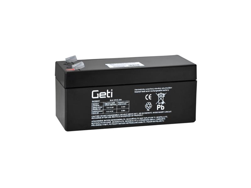 Baterie olověná 12V   3.3Ah GETI