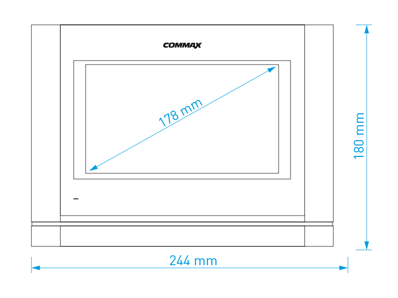 COMMAX CDV-704MF bílý/40KHD - verze 230Vac