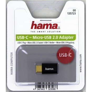 Hama redukce USB-C 2.0 typ C vidlice - micro B zásuvka