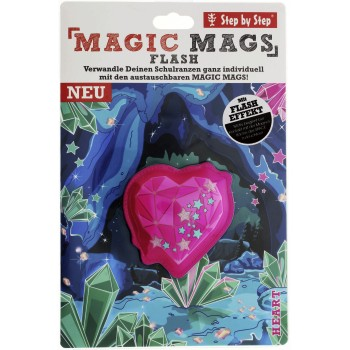 Vyměnitelný blikající obrázek Magic Mags Flash Srdce k aktovkám Step by Step SPACE, CLOUD a KID