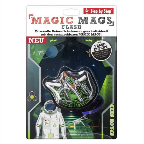 Vyměnitelný blikající obrázek Magic Mags Flash Vesmírný pirát k aktovkám SPACE, CLOUD a KID