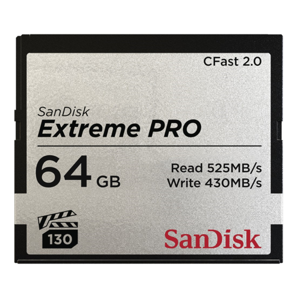 SanDisk Extreme Pro CFAST 2.0 64 GB 525 MB/s VPG130 NÁHRADA ZA 139715