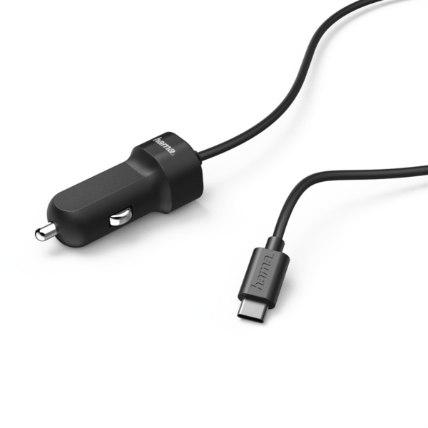 Hama nabíječka do vozidla s kabelem, USB typ C (USB-C), 3 A, krabička Prime