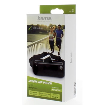 Hama Running Sports Hip Pouch for Smartphones, black