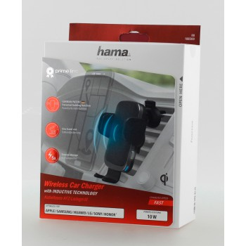 Hama FC10 Motion, bezdrátová nabíječka do auta, na větrací mřížku/čelní sklo