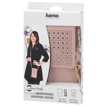 Hama Cross-Body taštička na mobil, univerzální, růžová