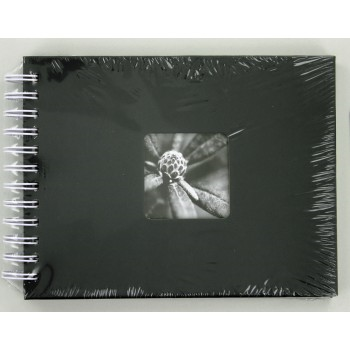 Hama album klasické spirálové FINE ART 24x17 cm, 50 stran, šedé, bílé listy