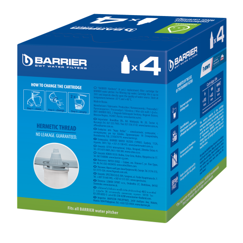 BARRIER Hardness, náhradní filtrační patrona, pro tvrdou vodu, 4 ks