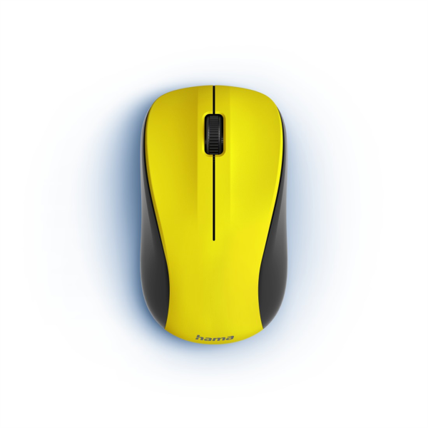 Hama bezdrátová optická myš MW-300 v2, tichá, žlutá