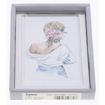 Hama portrétový rámeček hliníkový LILLY, 10x15 cm, stříbrná