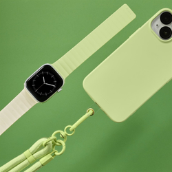 Hama Fantastic Feel, řemínek pro Apple Watch 38/40/41 mm, magnetický, zelený/béžový