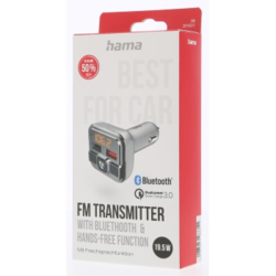 Hama Bluetooth FM transmiter pro autorádio, 2x USB, mSD