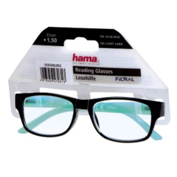 Filtral čtecí brýle, plastové, černé/tyrkysové, +1.5 dpt